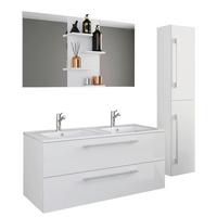 Kopalnica Budasi, Bela - bela, Moderno, leseni material/keramika (145cm) - MID.YOU