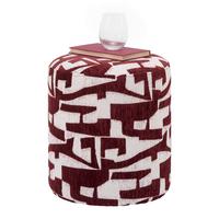 Hocker Marie Weiß/Rotbraun - Rotbraun/Weiß, LIFESTYLE, Holzwerkstoff/Textil (35/40/35cm) - Mömax