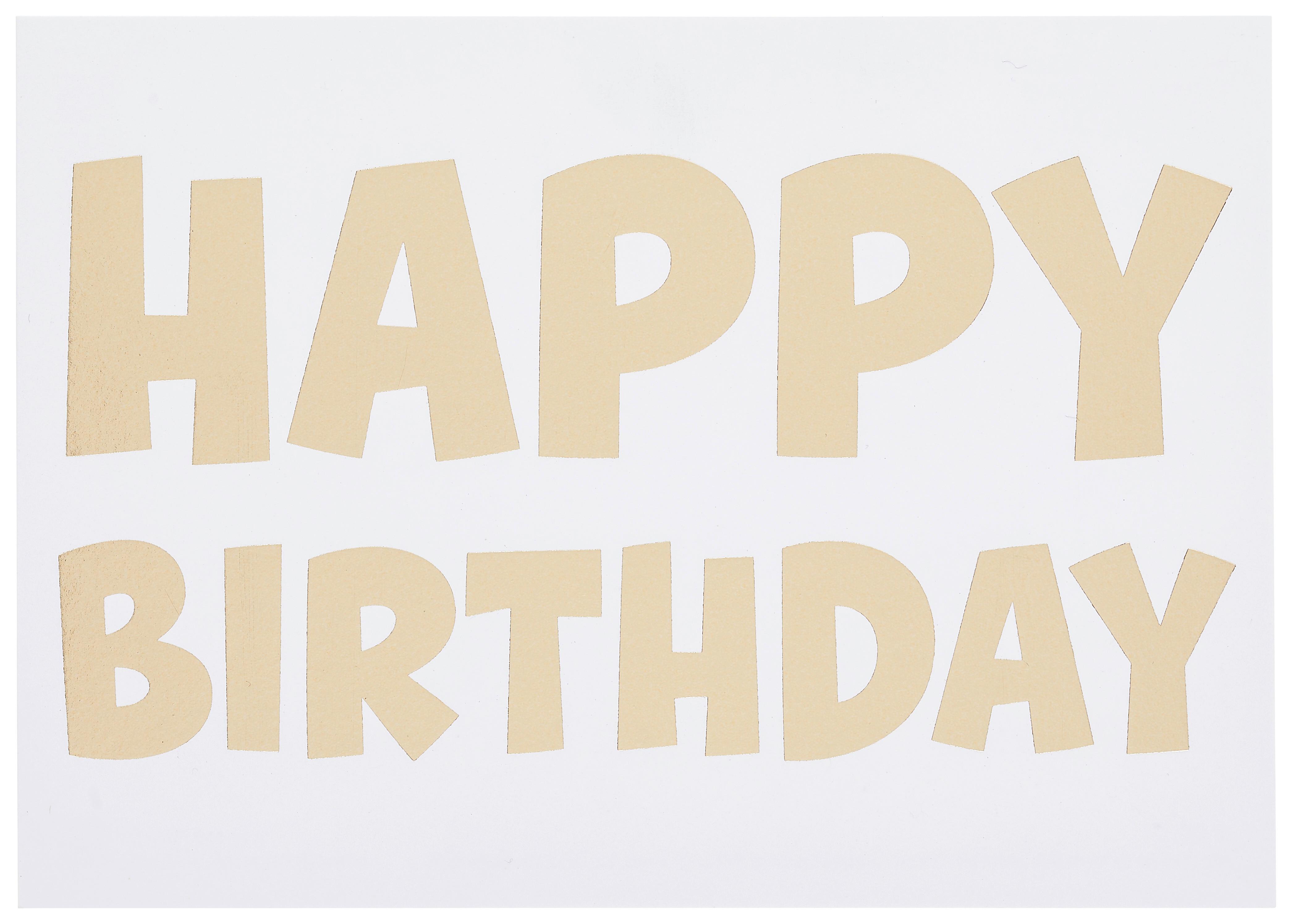 POSTKARTE GOLD - Goldfarben/Weiß, Papier (14,8/10,5cm)