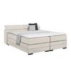 Boxspringbett Sevilla Beige ca. 180x200cm - Beige/Schwarz, KONVENTIONELL, Holz/Kunststoff (180/200cm) - Premium Living