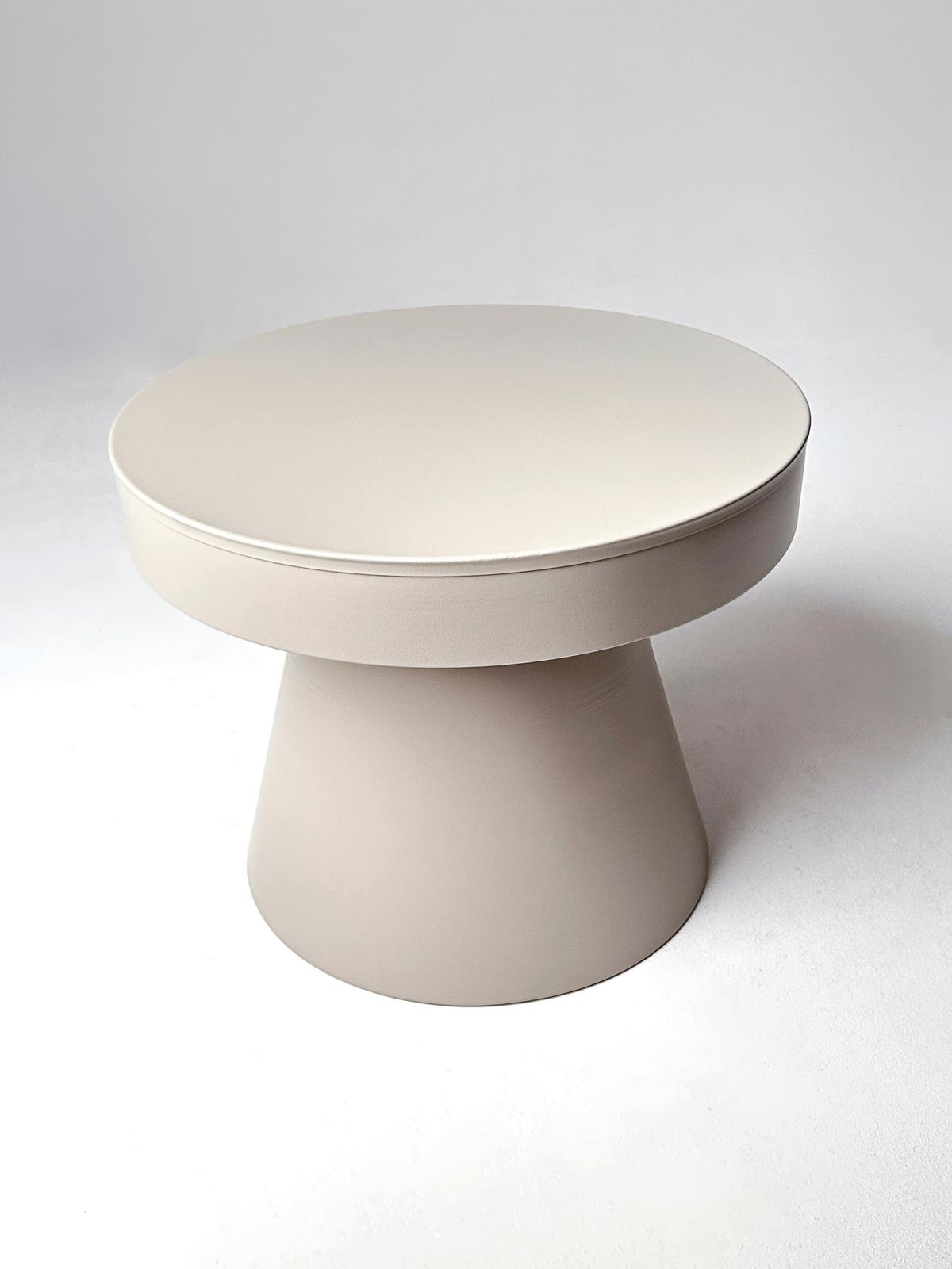 STOLIK BOCZNY STEEL 2 - kaszmir, Design, metal (50/50/40cm)