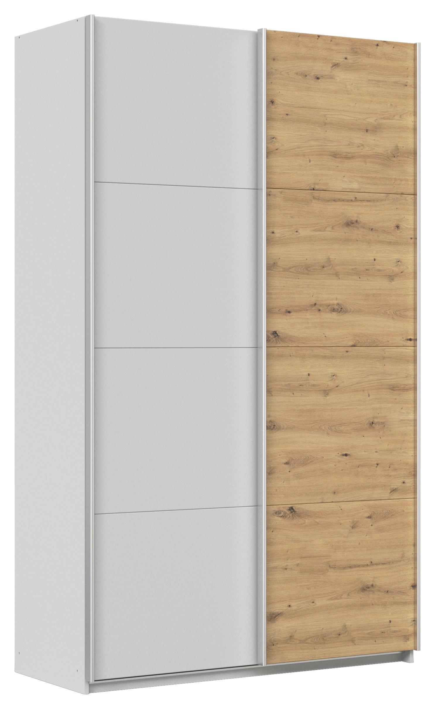 Ormar S Kliznim Vratima Feldkirch - hrast Artisan/svijetlo siva, Moderno, drvni materijal/metal (136/229/62cm) - Modern Living