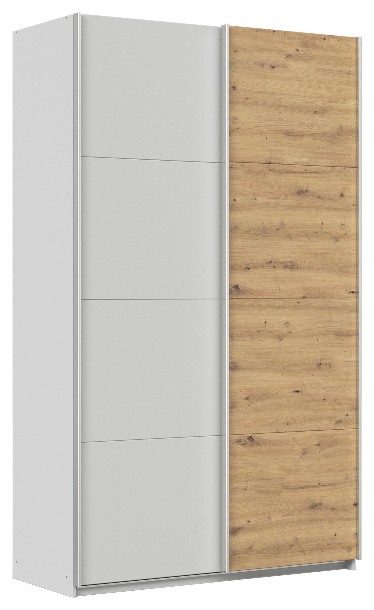 Ormar S Kliznim Vratima Feldkirch - hrast Artisan/svijetlo siva, Moderno, drvni materijal/metal (136/229/62cm) - Modern Living