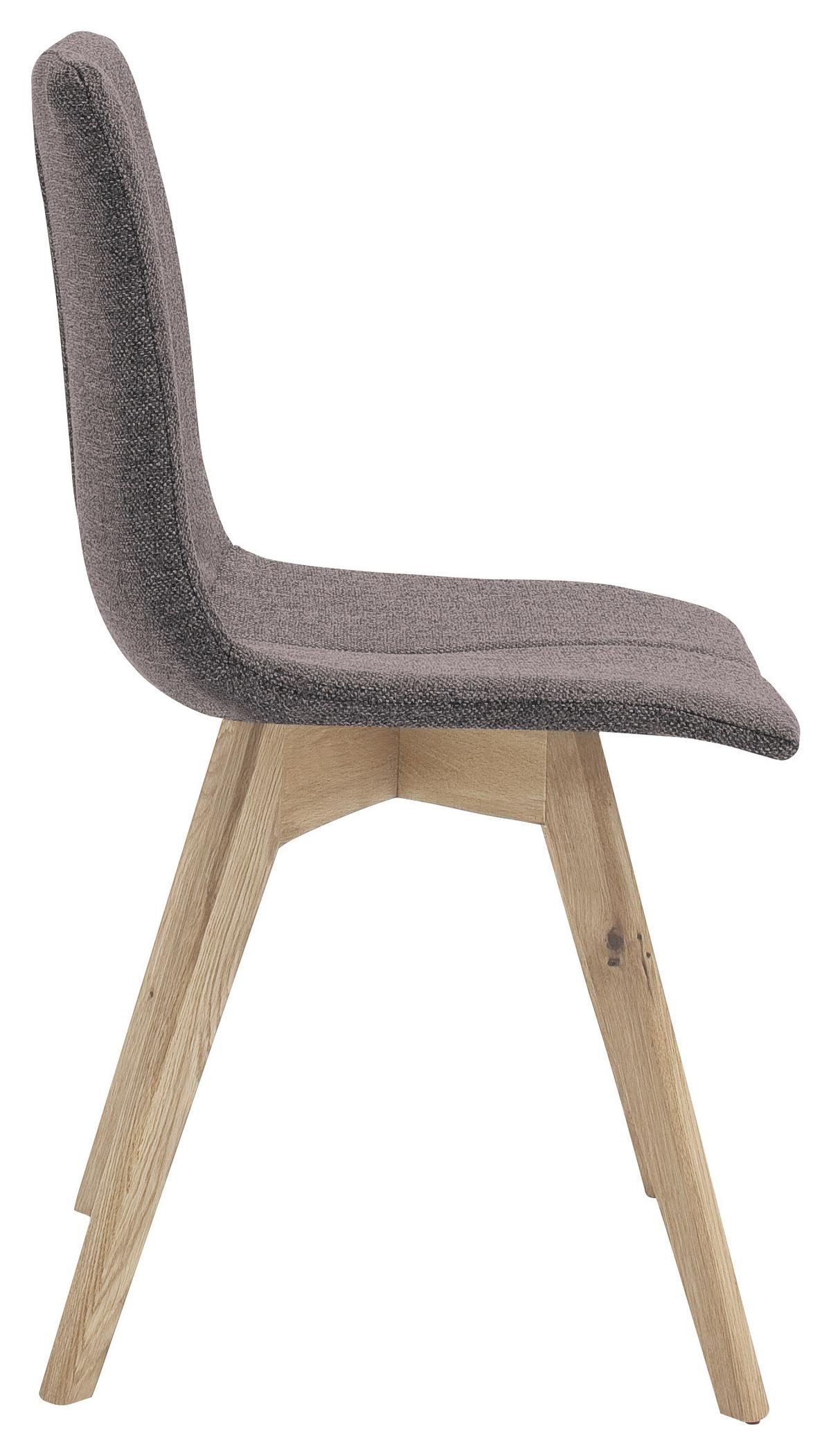 KRZESŁO SANNE - brązowy/kolor dębu sonoma, Konventionell, tkanina/drewno (47/87/52cm) - Carryhome