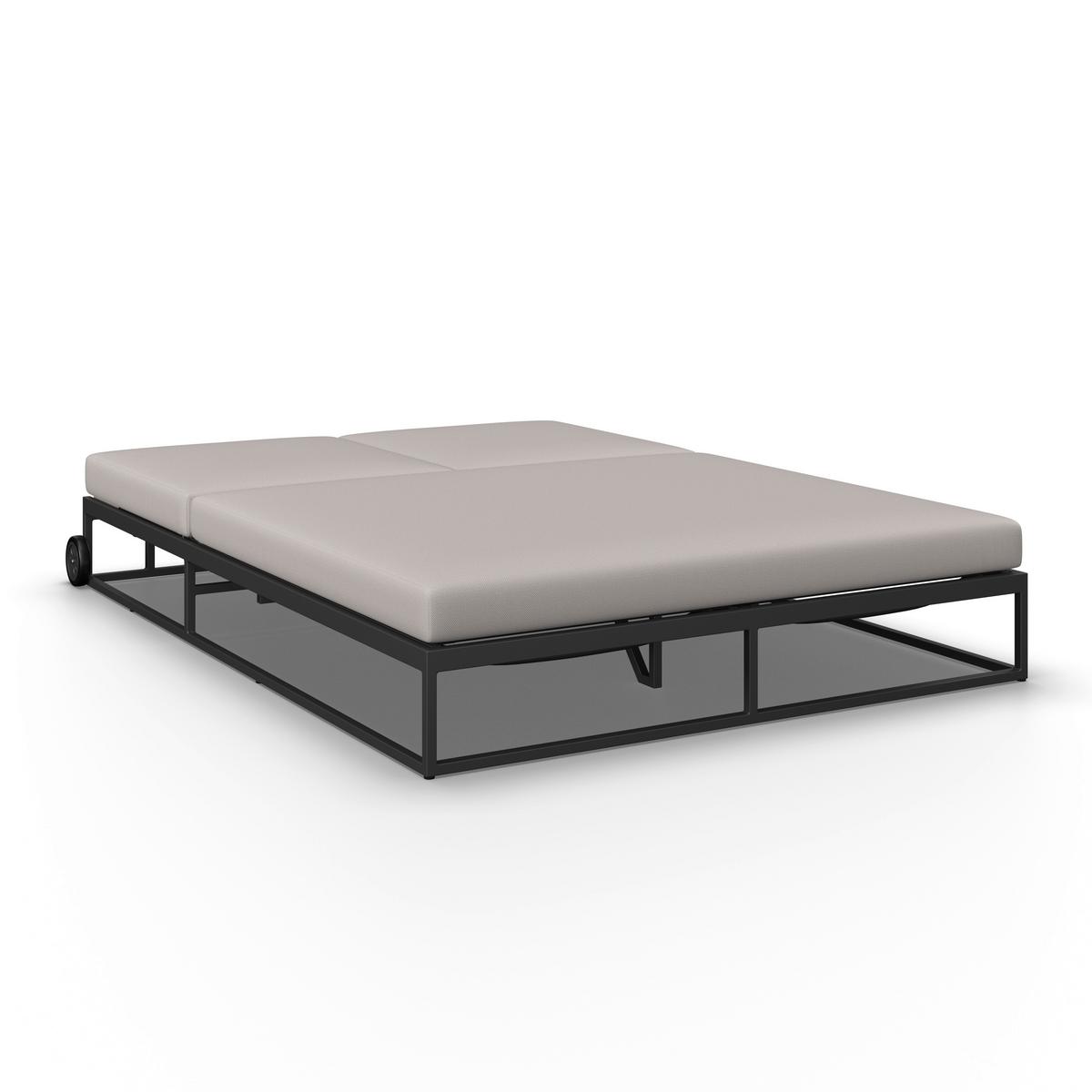 Ležaljka Berry - svijetlo siva, Moderno, metal/tekstil (143/24/200cm) - Bessagi Garden