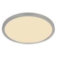 LED-Deckenleuchte Sapana Weiß/Nickelfarben max.18 Watt - Opal/Weiß, KONVENTIONELL, Kunststoff (29,4/2,5cm) - Globo