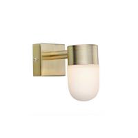 Wandleuchte Menton max. 18 Watt - Messingfarben/Weiß, Basics (14/6,5/12cm) - Markslöjd