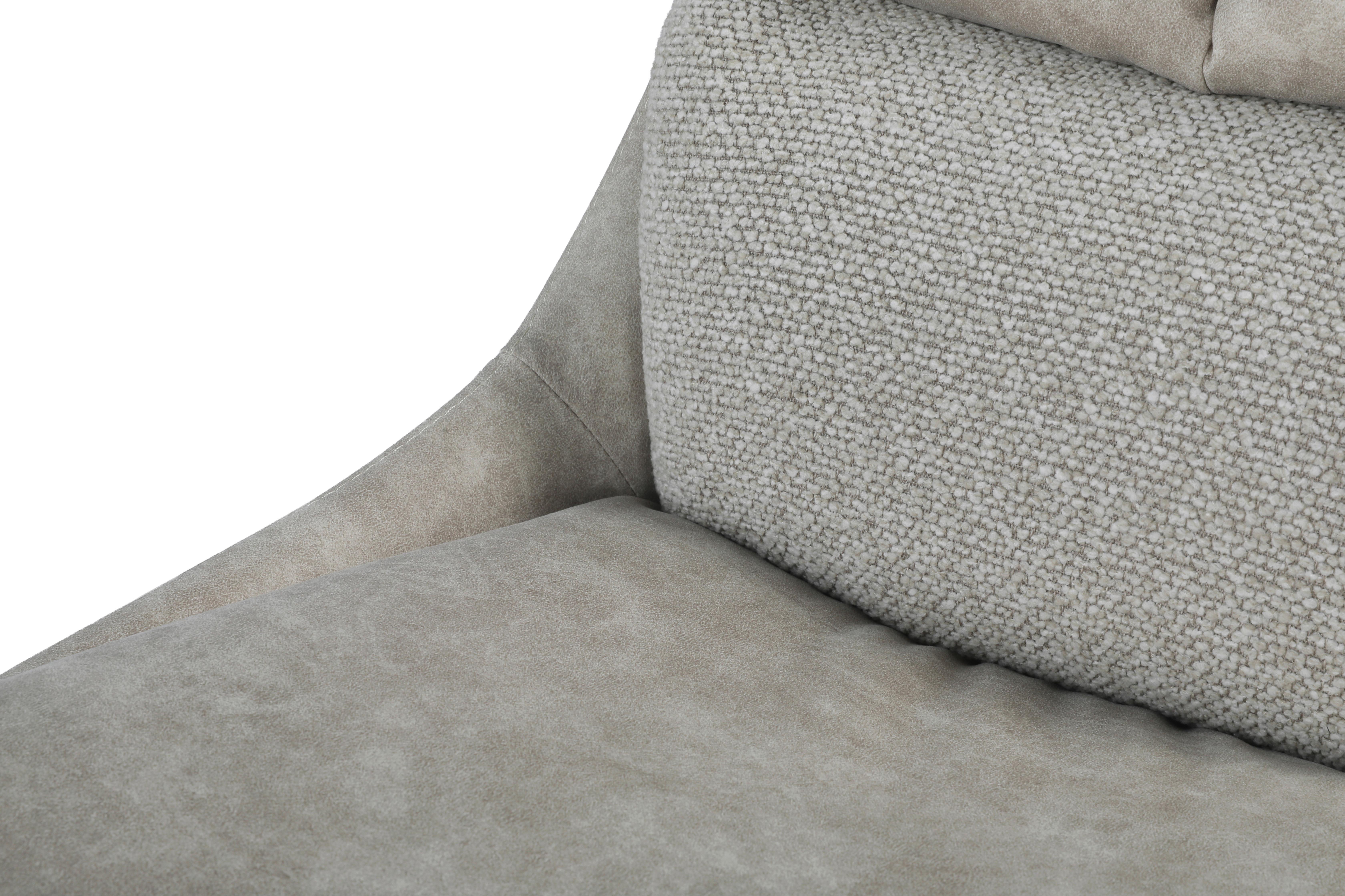 Scaun REMY - bej/negru, Design, metal/textil (49/67/89,5cm) - Premium Living