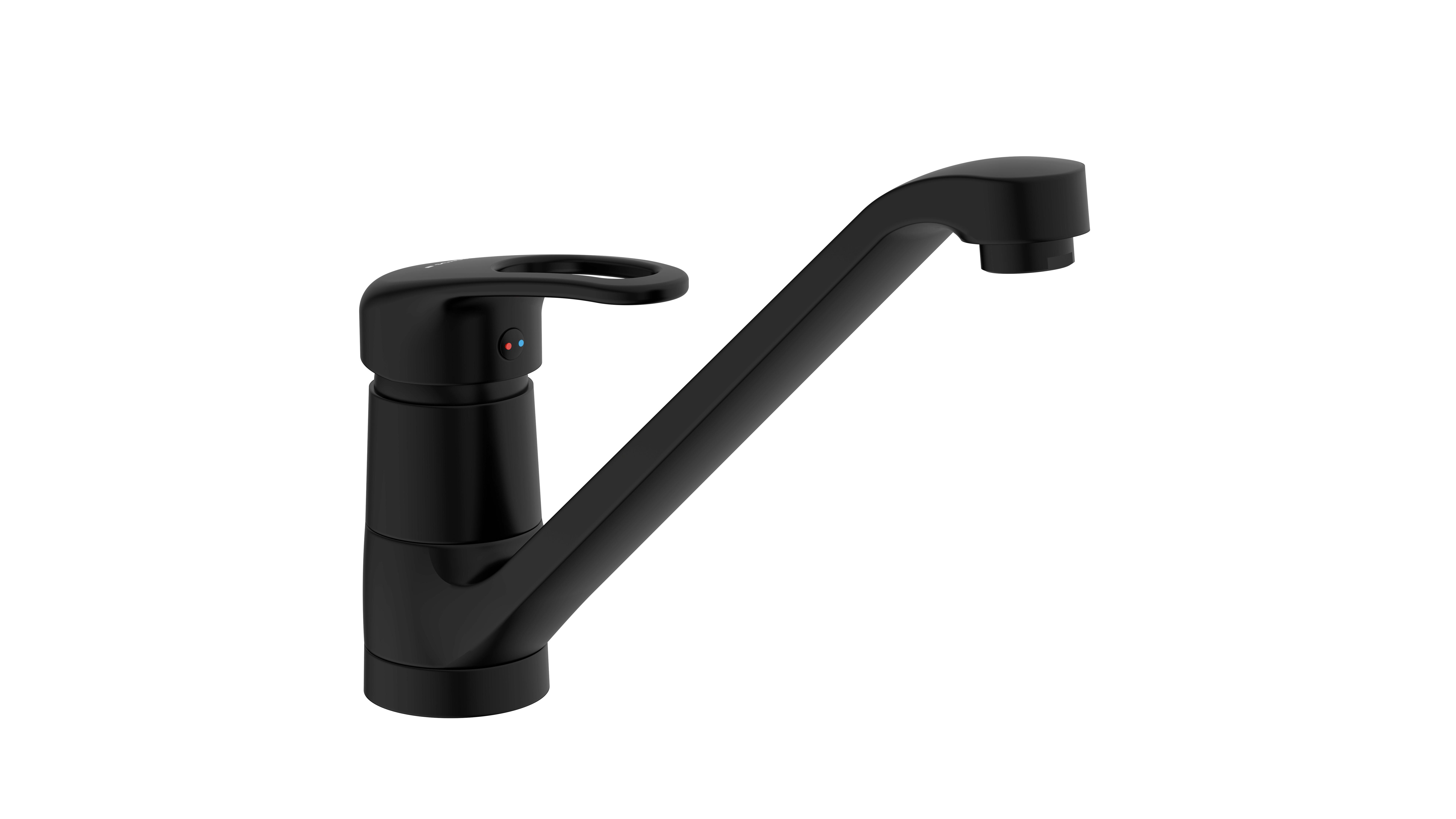 Küchenarmatur Grande in Schwarz matt - Schwarz, Trend, Kunststoff/Metall (5,5/20/27cm) - Schütte