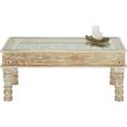 Couchtisch Holz - Naturfarben/Weiß, LIFESTYLE, Glas/Holz (110/46/60cm) - Premium Living Couchtisch Holz - Naturfarben/Weiß, LIFESTYLE, Glas/Holz (110/46/60cm) - Premium Living