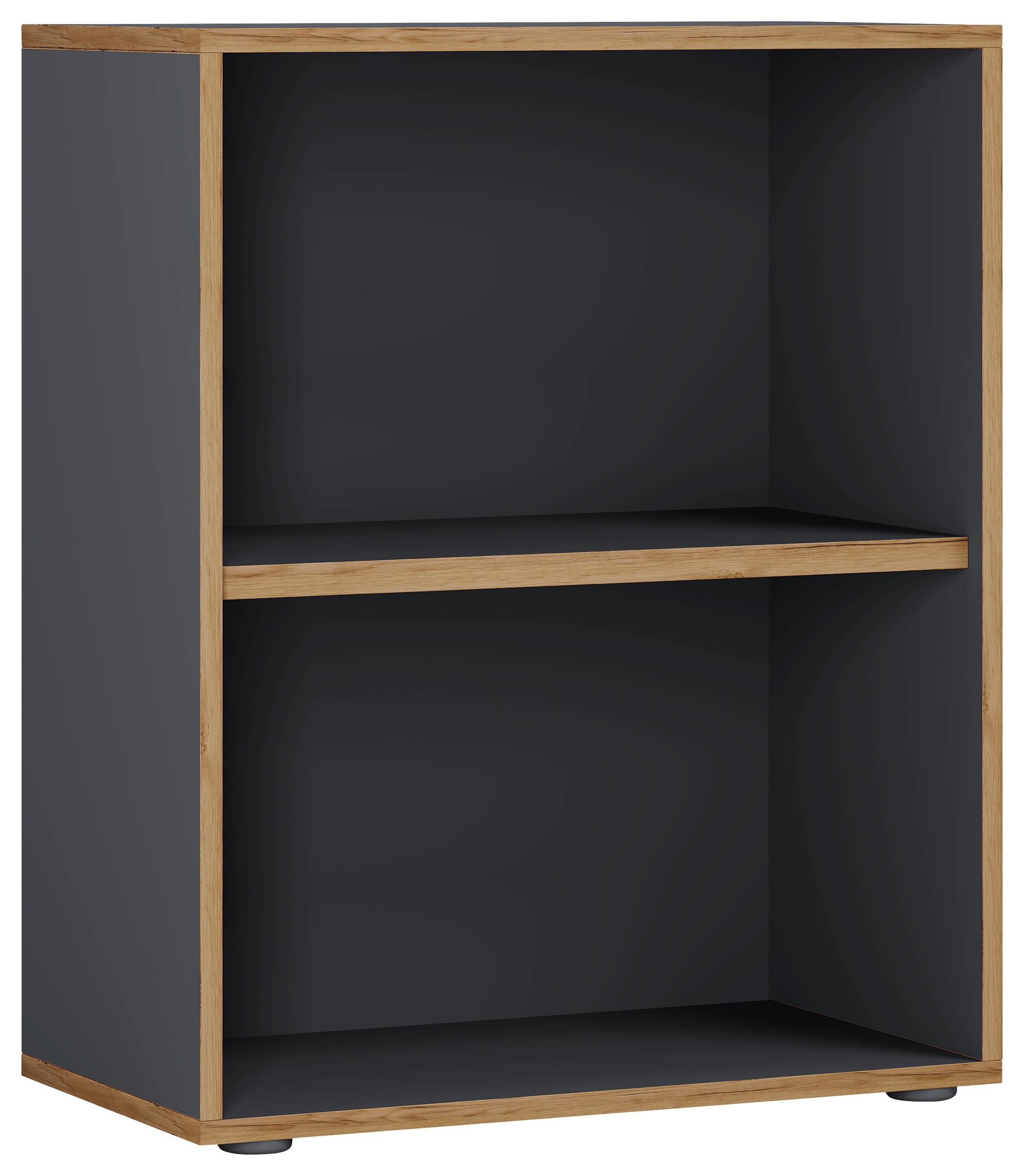 Aktenregal Salia B60 Anthrazit/Honigeiche - Honigeiche/Anthrazit, Design, Holzwerkstoff/Kunststoff (60/74/33cm) - P & B