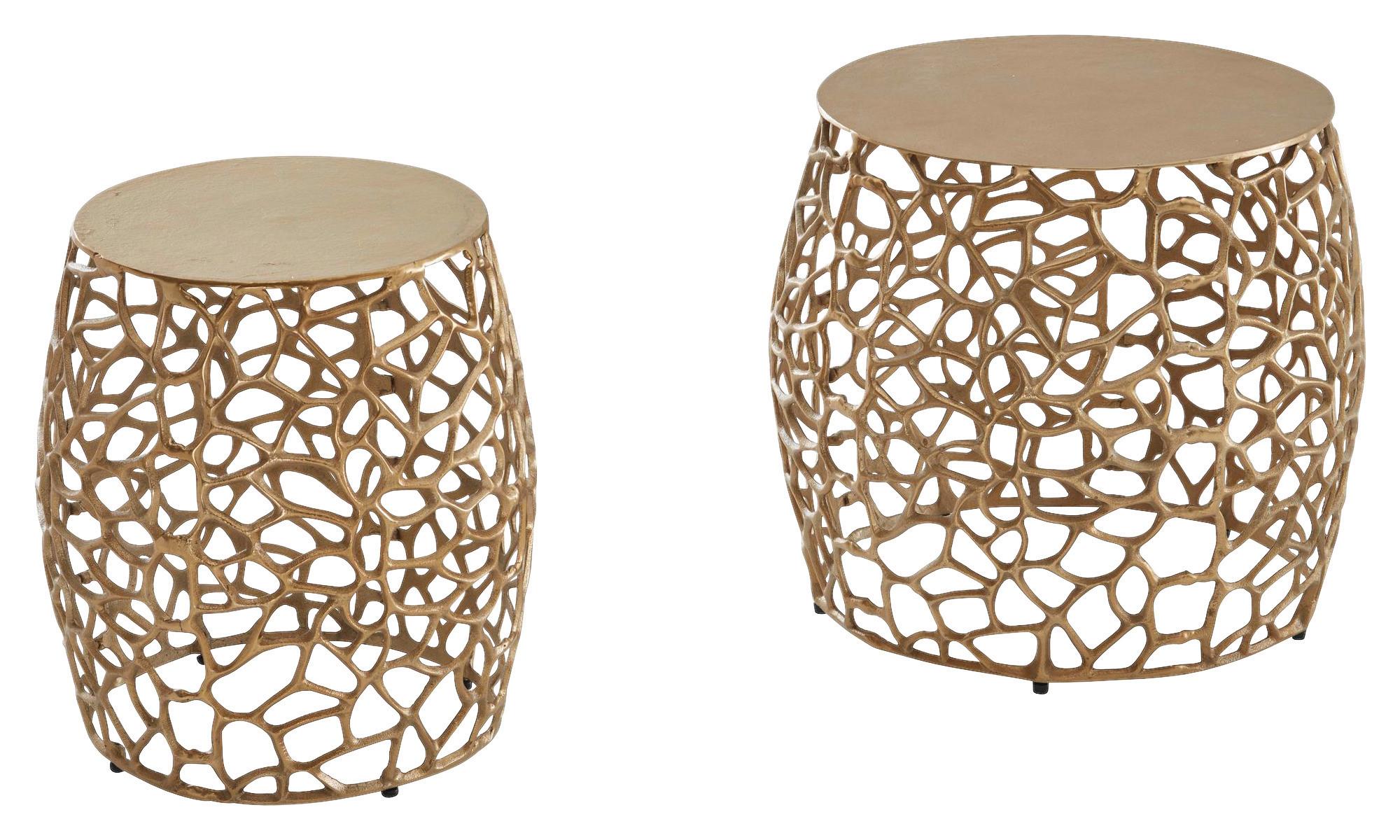 Set Miz Wohnling - zlate barve, Design, kovina (46/42cm) - MID.YOU