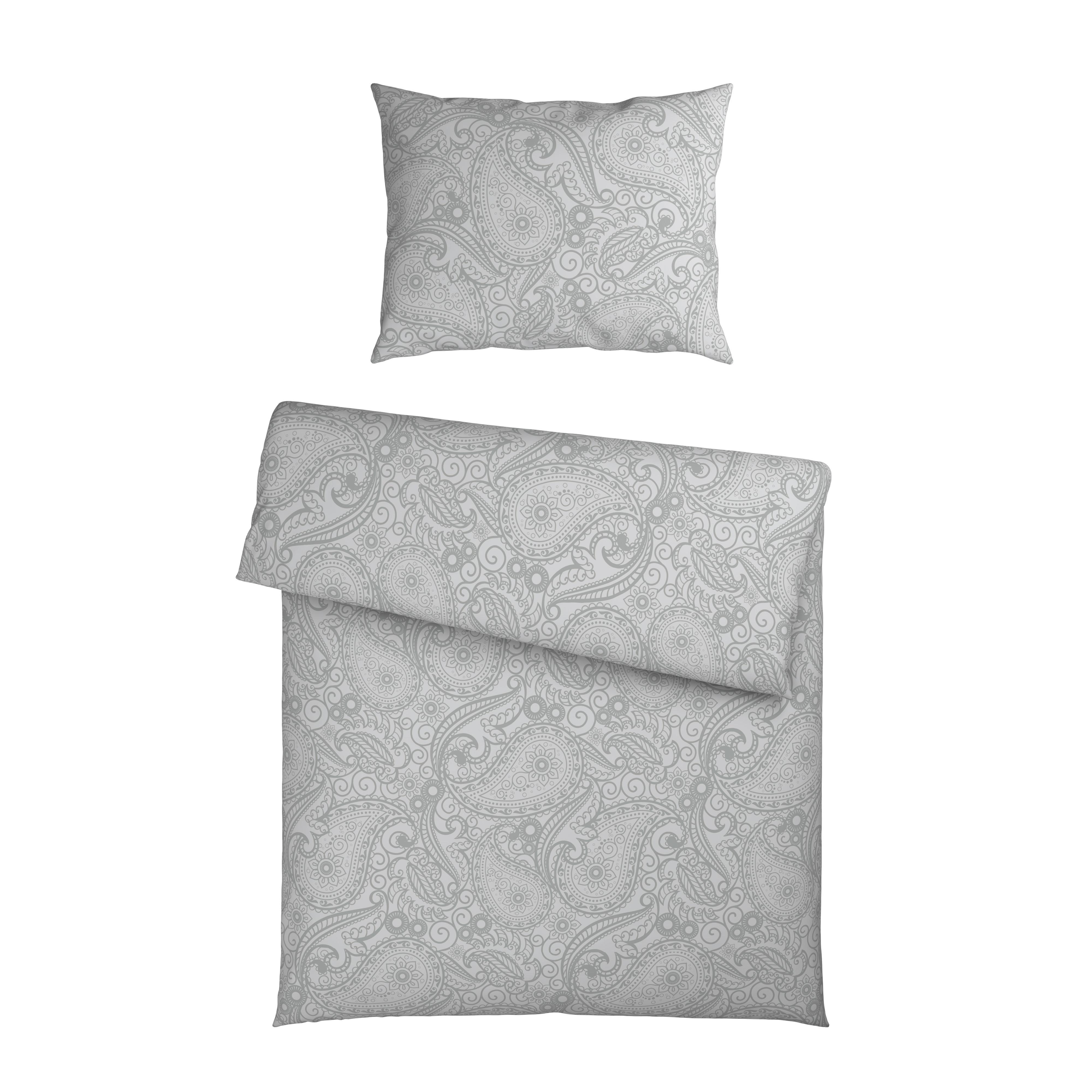BETTWÄSCHESET PAISLEY - Salbeigrün, Textil (160/210cm) - Mömax