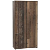 Omara S Klasičnimi Vrati Tempra 2, Rjava - temno rjava/sivorjava, Design, leseni material (73,7/149,5/34,8cm)