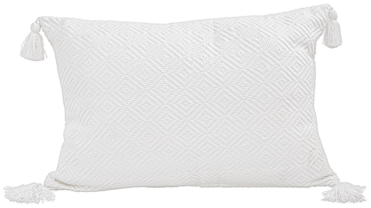 Zierkissen Frieda in Weiß ca. 40x60cm - Weiß, MODERN (40/60cm) - Modern Living