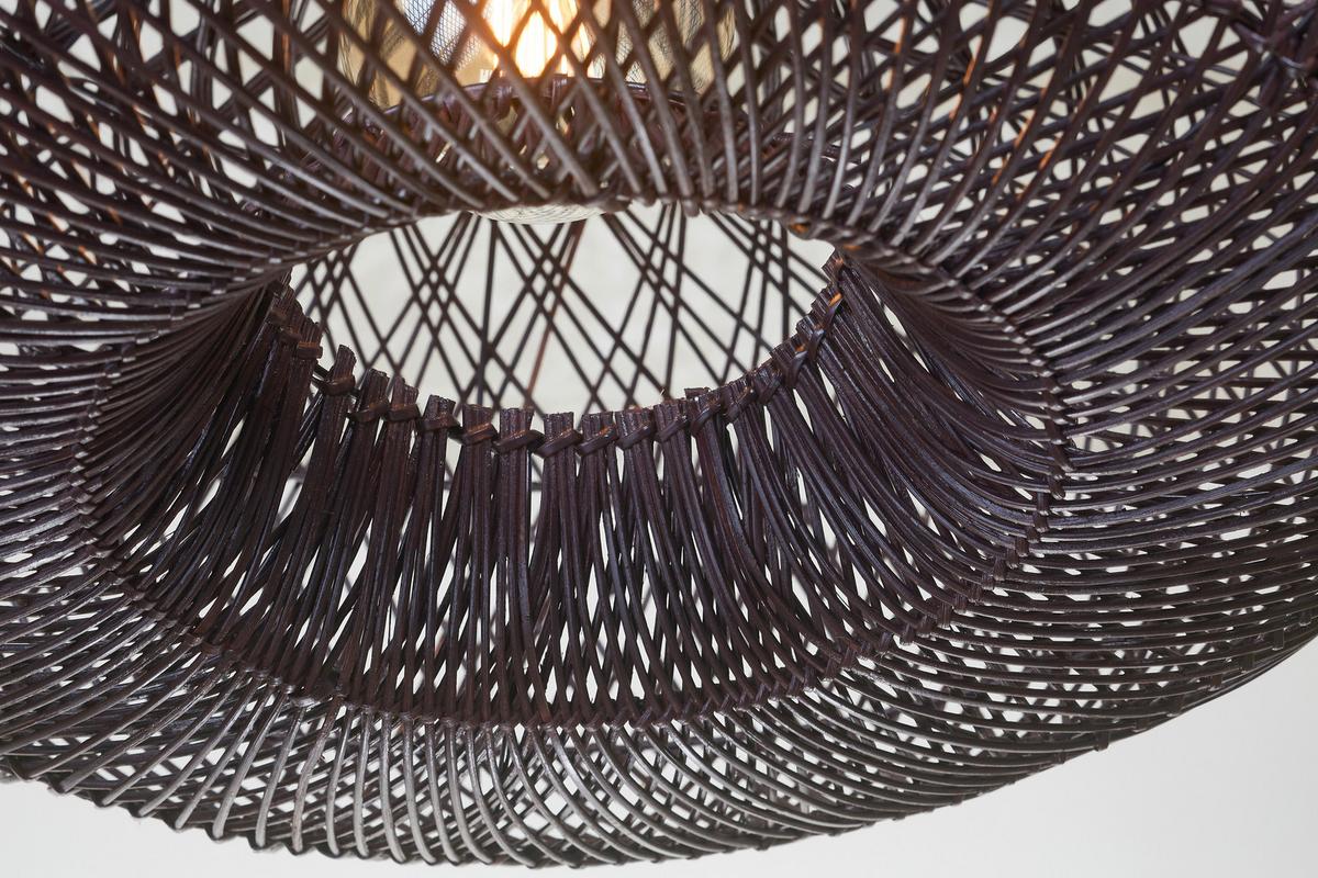 Viseča Svetilka Arizona, Bordo, Bambus - bordo, Basics, naravni materiali (70/34cm) - Good & Mojo