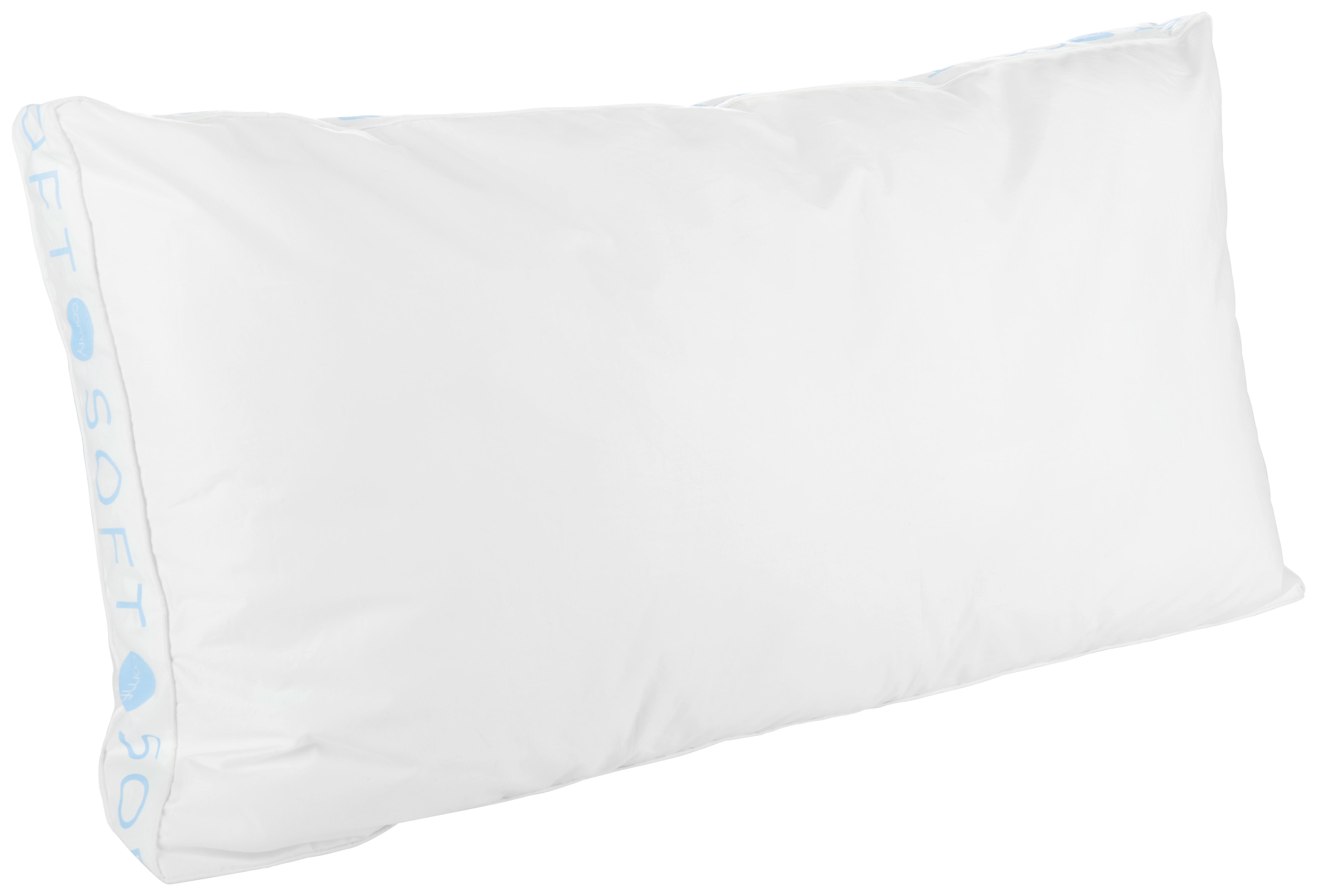 PODUSZKA POD GŁOWĘ COMFY SOFT - niebieski/biały, Basics, tworzywo sztuczne/tkanina (40/80cm) - Sleeptex