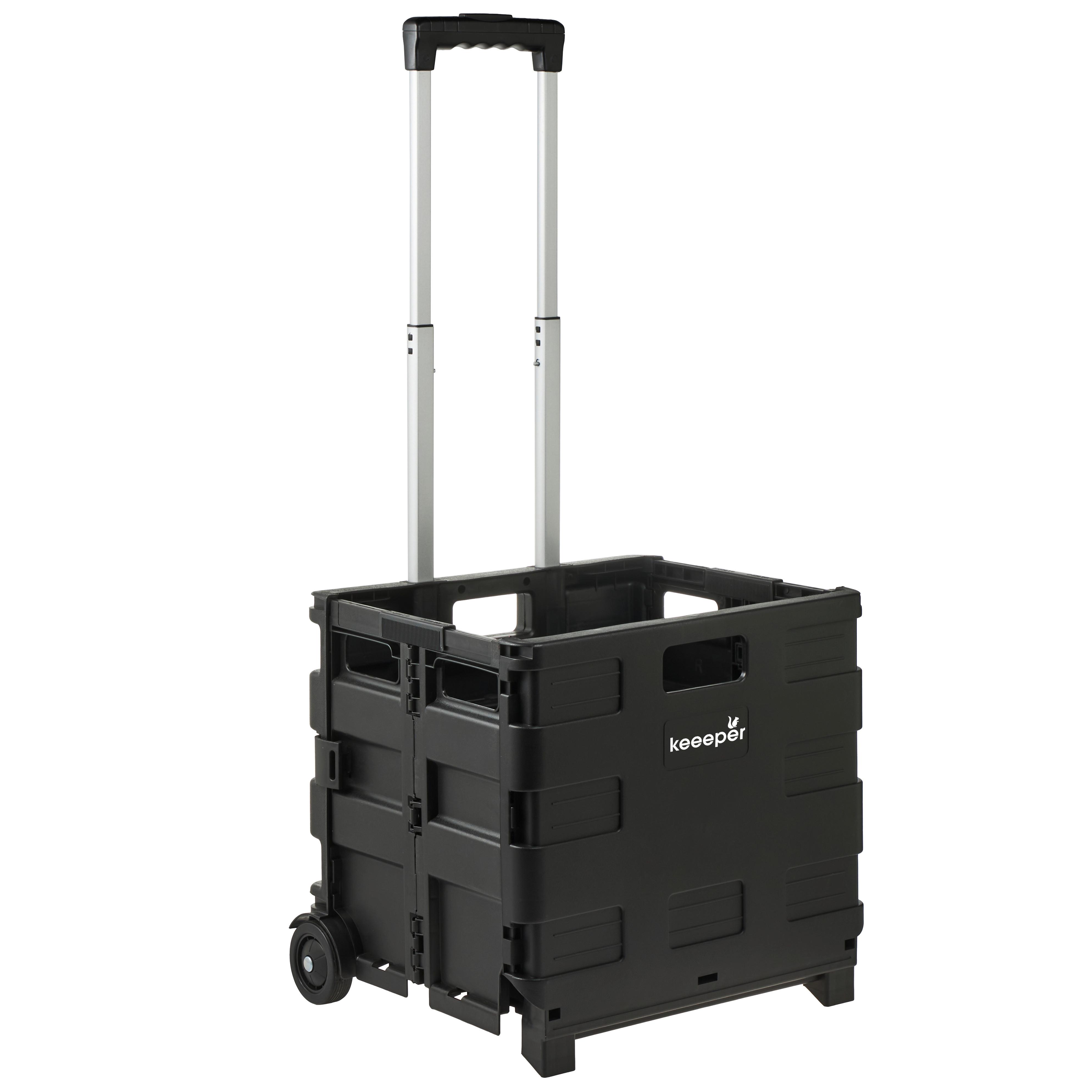 Einkaufstrolley Olli Schwarz ca. 45l - KONVENTIONELL (38/36/33cm)