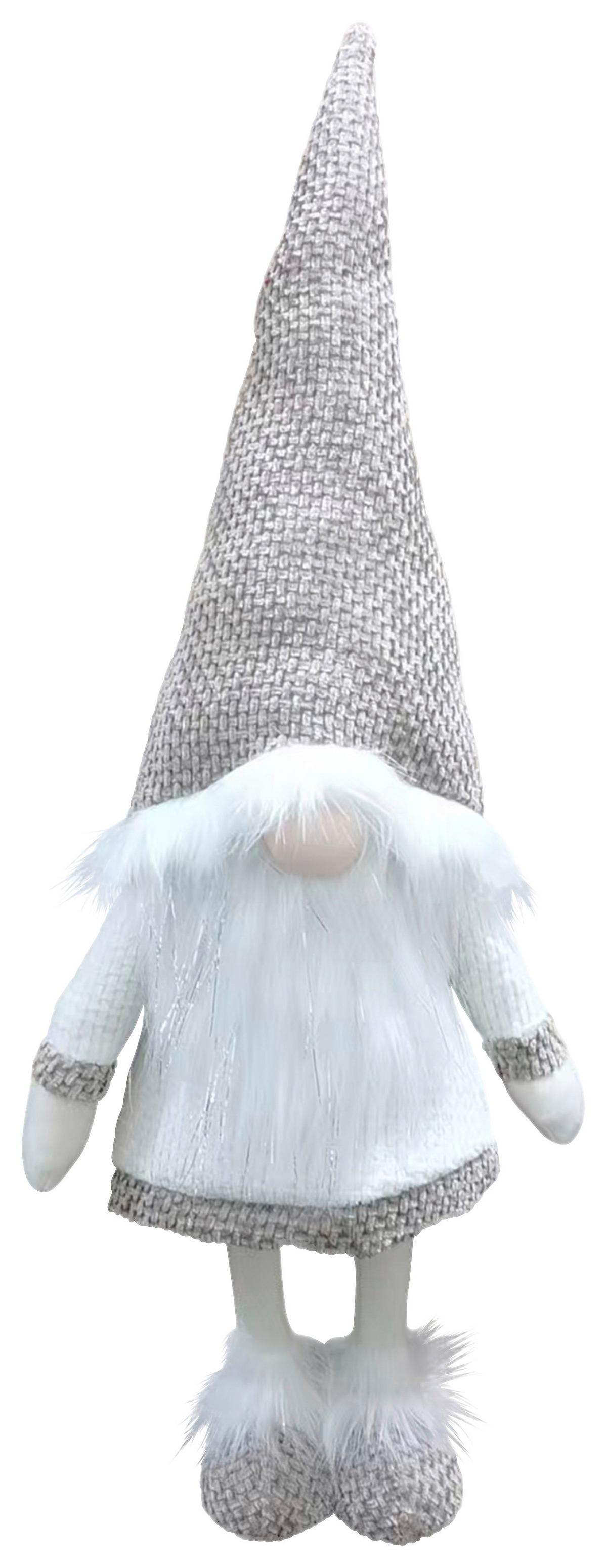 Wichtel Weiss/hellbraun - Hellbraun/Weiss, Konventionell, Kunststoff/Textil (24/62/16cm) - Mömax
