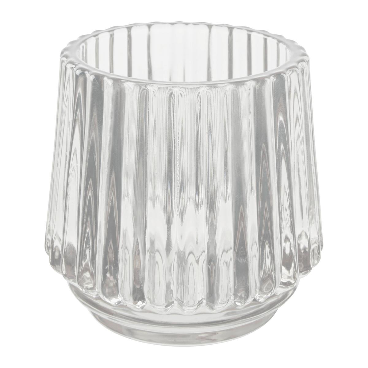Suport de lumânare antivânt Tiago - albastru/străveziu, Konventionell, sticlă (7/7cm) - Mömax