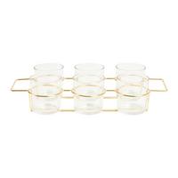 Tálalókészlet Golden Autumn - arany/átlátszó, Modern, Üveg/fém (20/8/15cm) - Modern Living