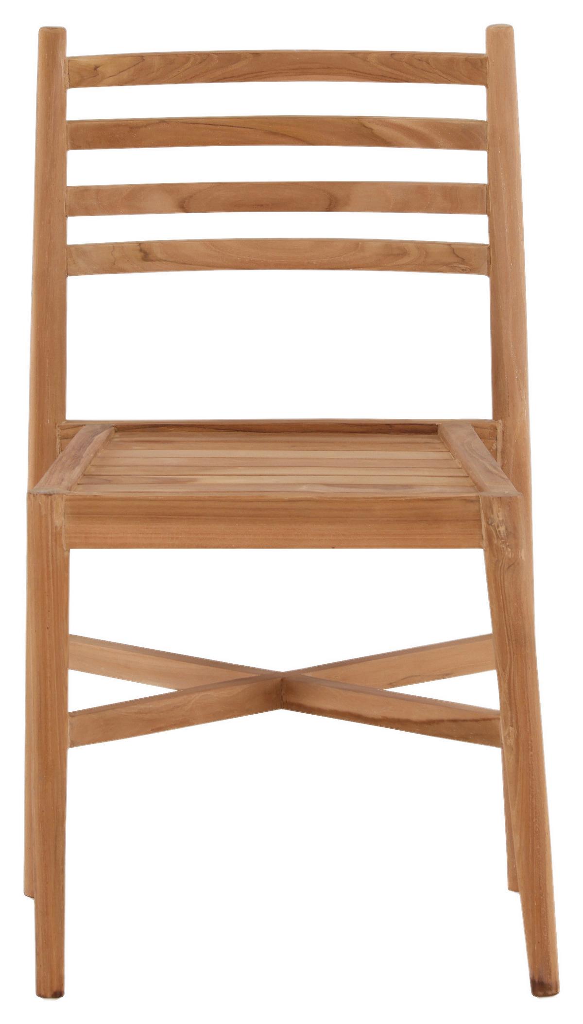 Stapelsessel Kenya ca. 50x81x52 cm Teakholz - Teakfarben, KONVENTIONELL, Holz (50/81/52cm) - Gardenson
