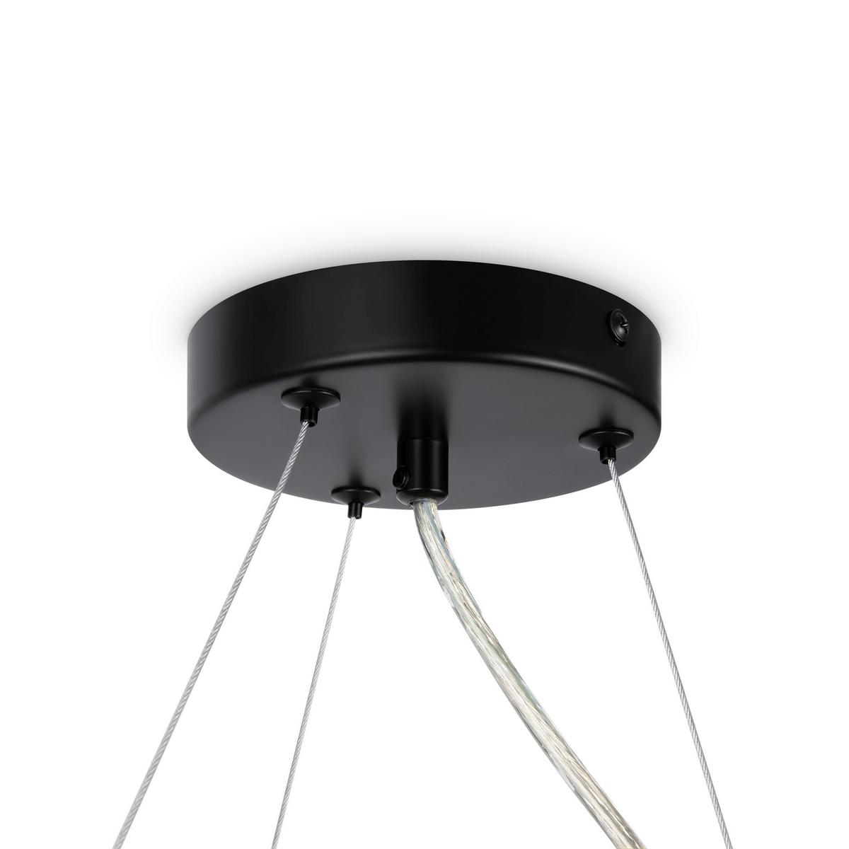 Pendelleuchte Dallas Schwarz max. 28 Watt - Schwarz, Trend, Glas/Metall (25/137/67cm) - MAYTONI