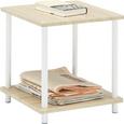 Beistelltisch in Eiche/Weiß Lackiert - Eichefarben/Weiß, MODERN, Holzwerkstoff/Kunststoff (40/41,5/40cm) - MÖMAX modern living