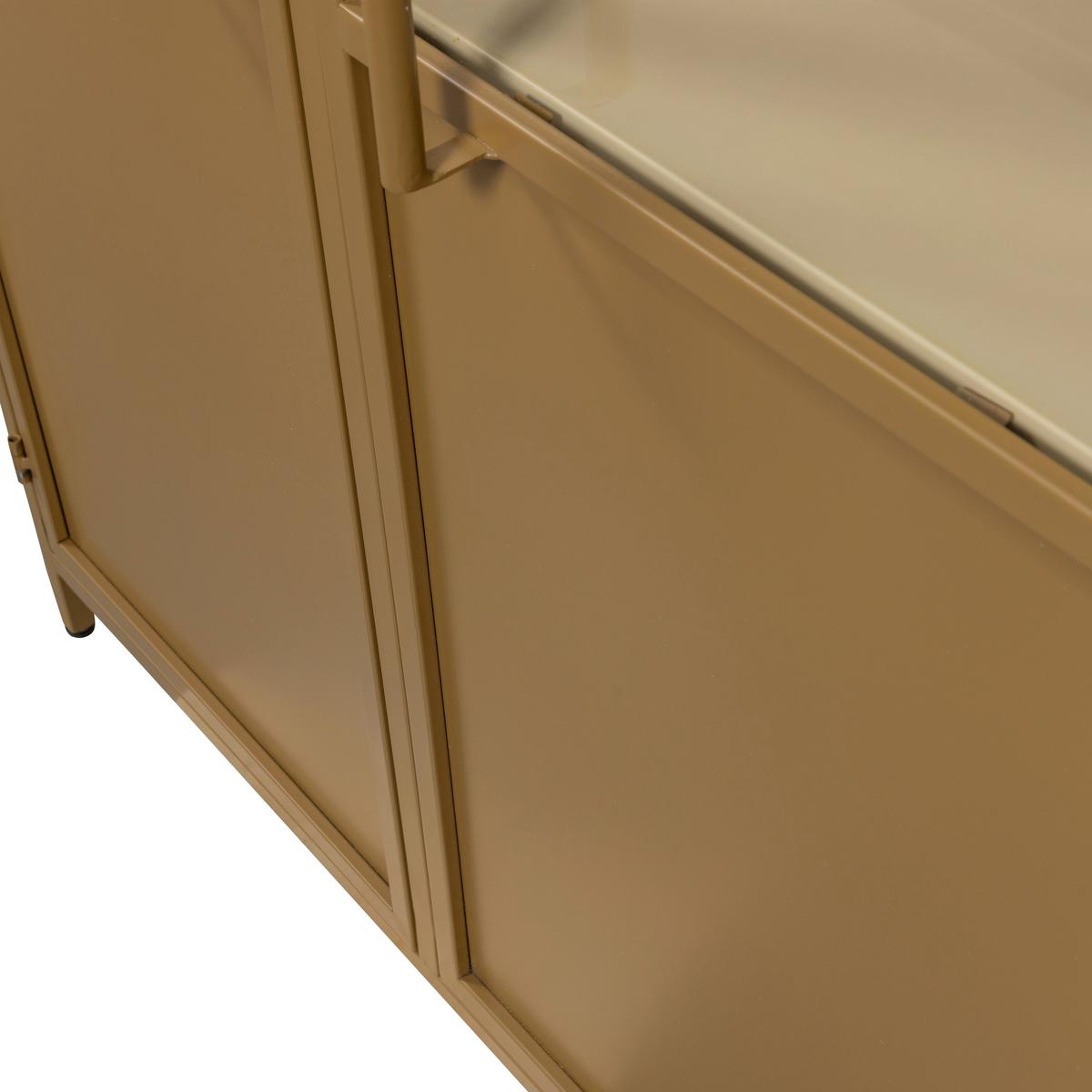 Vitrine Exhibit Honiggelb - Honig, Design, Glas/Metall (96/200/40cm) - Livetastic