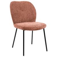 Stuhl Mara Rosa/Schwarz - Schwarz/Rosa, Lifestyle, Holz/Textil (52/87/64cm) - Mömax