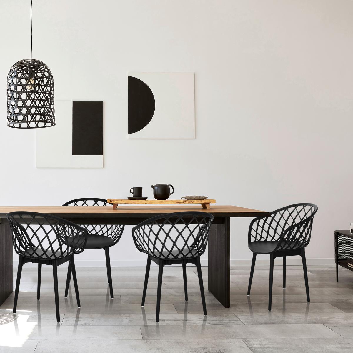 Konferenčni Stol Begio B, Črna - črna, Basics, umetna masa (57/76/53cm) - MID.YOU