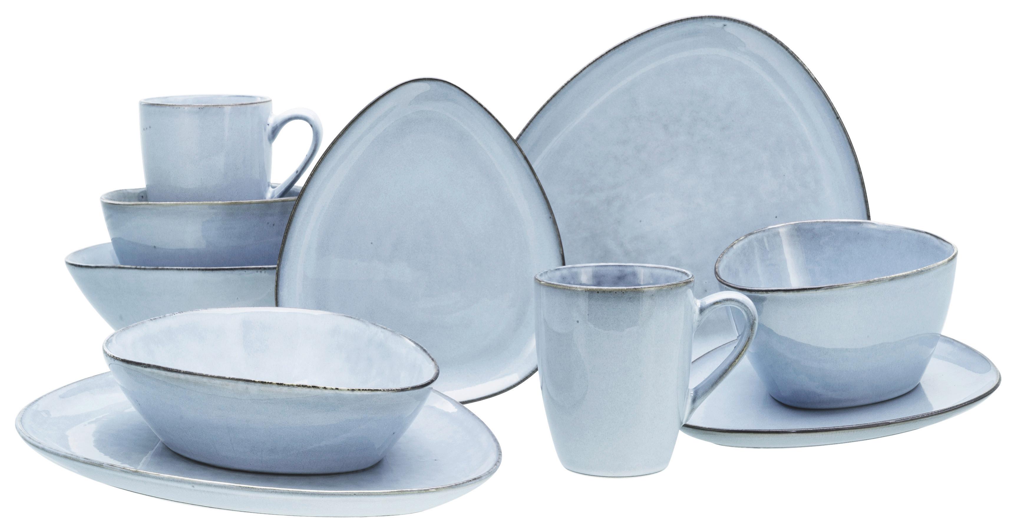 Kombinirani Servis Cloudy, 10-Delni Set - pastelno modra, Basics, keramika - Creatable