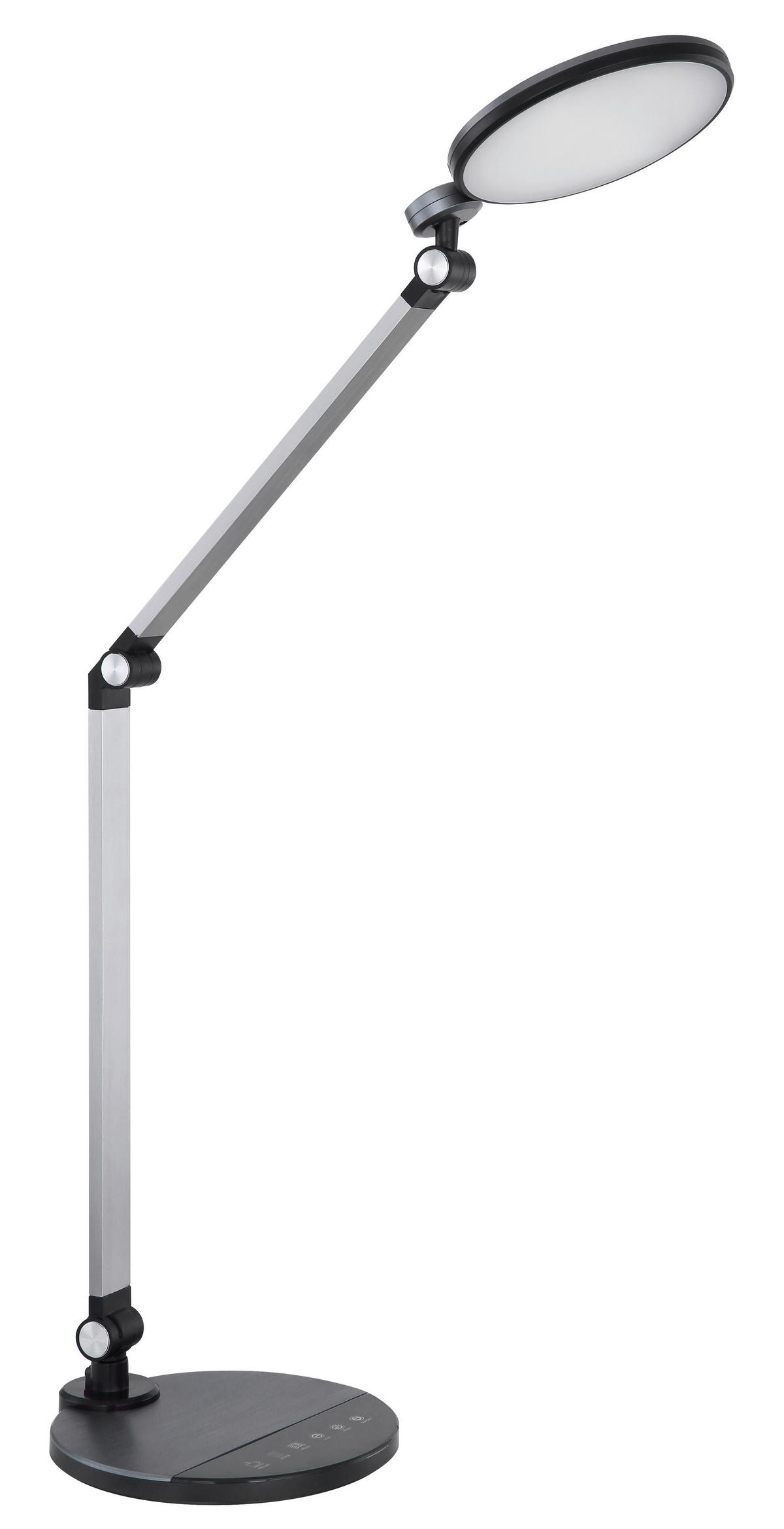 Namizna Led-svetilka Konsti, S Sijalko - črna/barve aluminija, Basics, kovina/umetna masa (50/19,2/90,5cm) - Globo