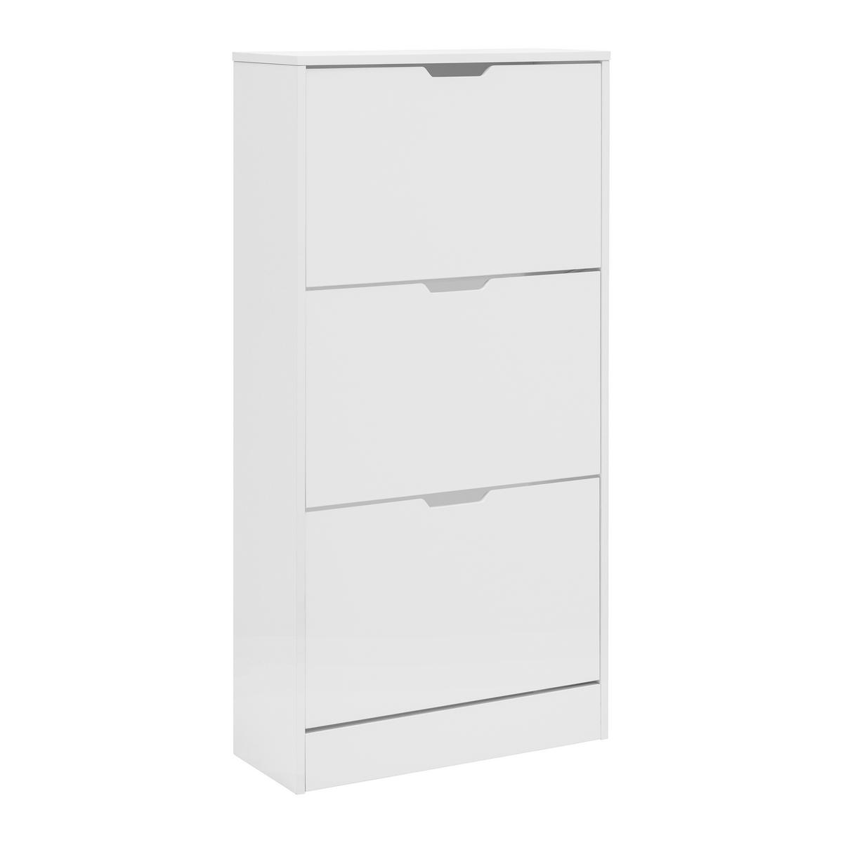 Pantofar RUDI -EXKLUSIV- - alb, Konventionell, material pe bază de lemn (60/118/24cm) - Modern Living