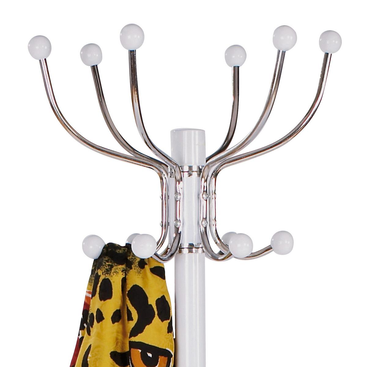 Cuier pom Mecki - alb, Modern, metal (38/176cm) - Based