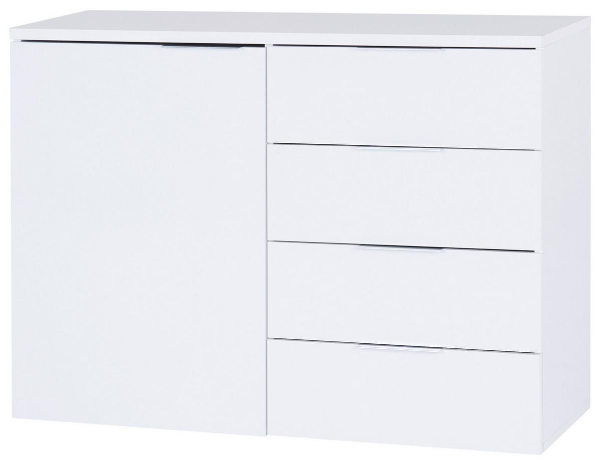 Komoda Split 2, Bela - siva/bela, Moderno, les (120/89/43cm) - Mömax
