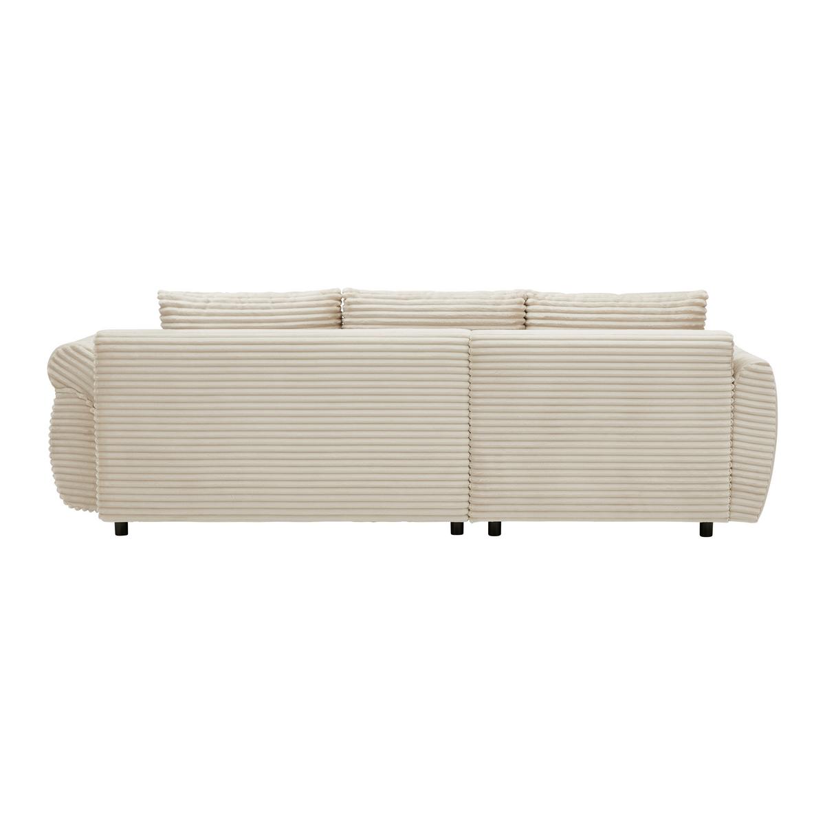 Wohnlandschaft Atlantis Lux Creme - Silberfarben/Goldfarben, LIFESTYLE, Holz/Holzwerkstoff (175/263cm) - Mömax