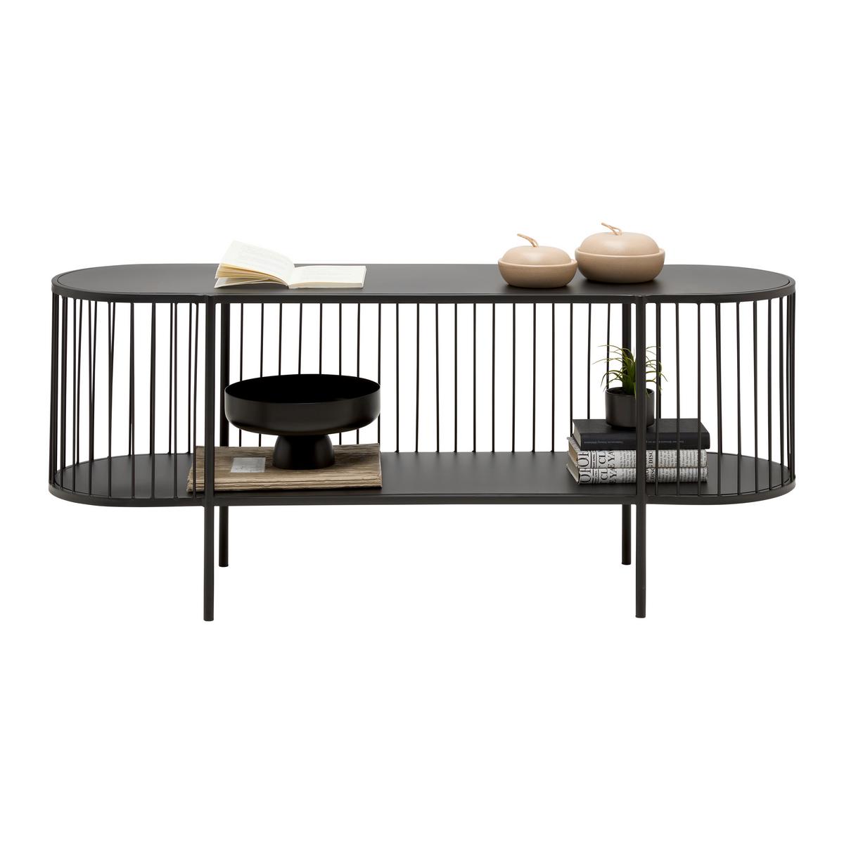 Tv Szekrény Tiago - fekete, Lifestyle, fém (120/54/34cm) - Mömax