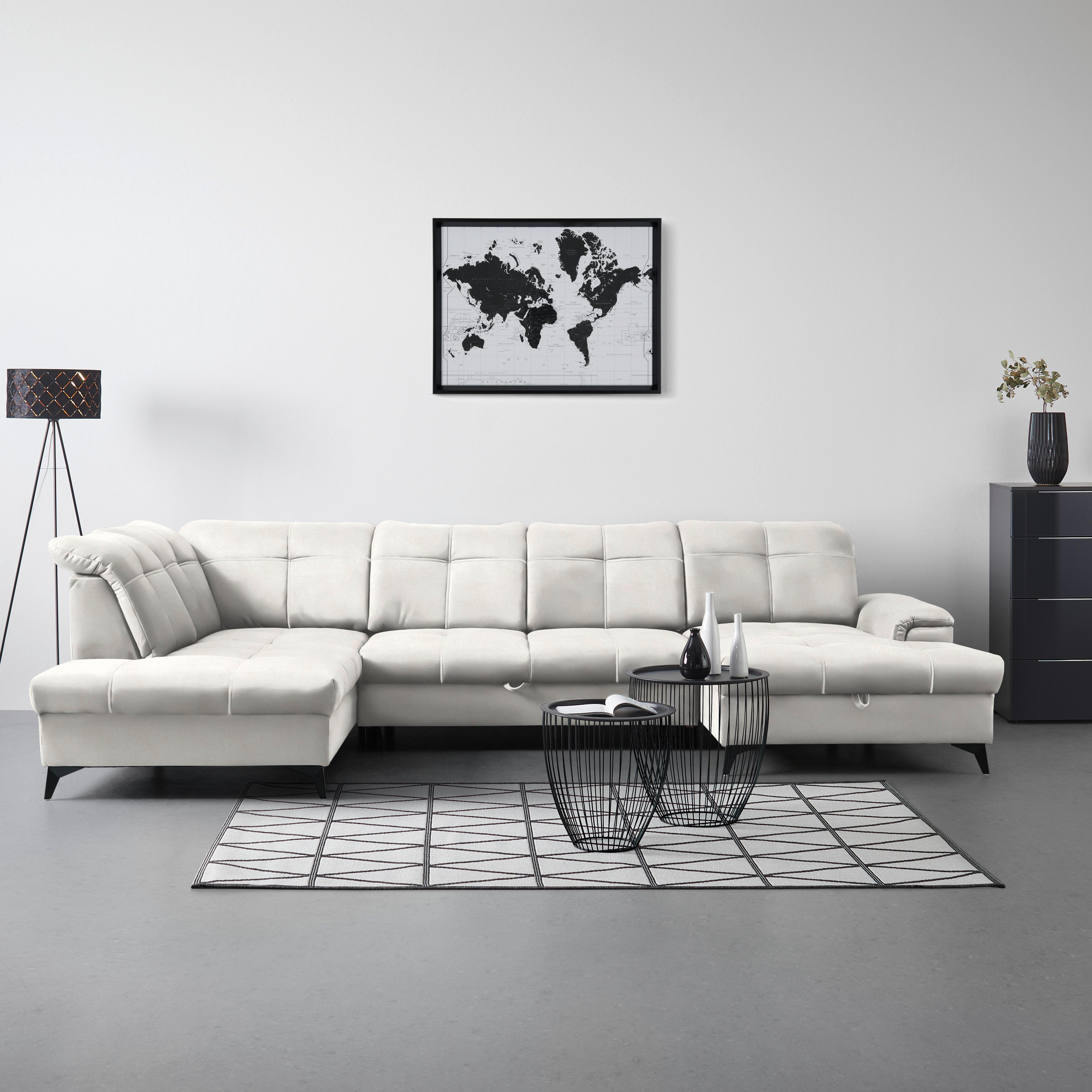 Colțar SIERRA - bej, Modern, textil (230/364/181cm) - Mömax