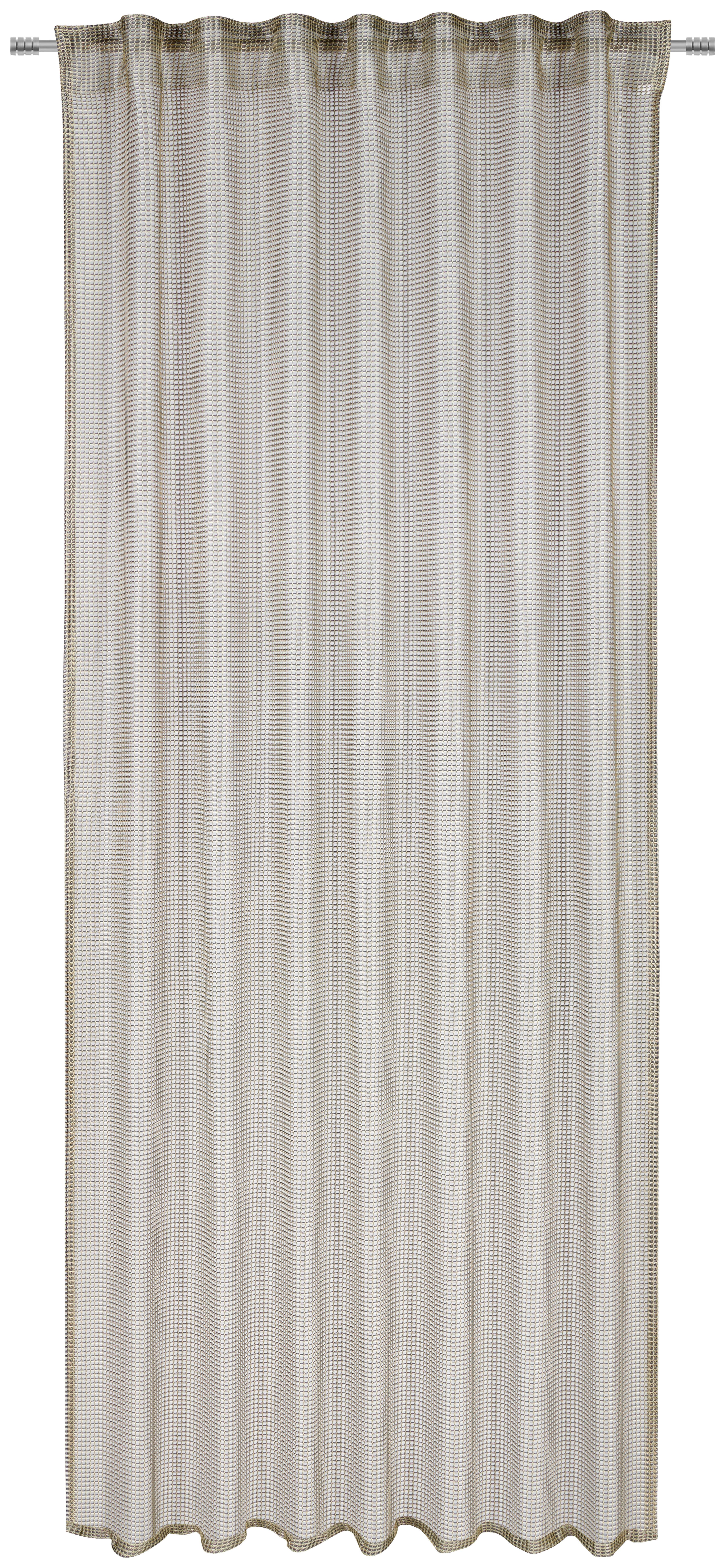 ZASŁONA GOTOWA LUMOS - beżowy/kolor srebrny, Design, tkanina (140/245cm) - Dieter Knoll