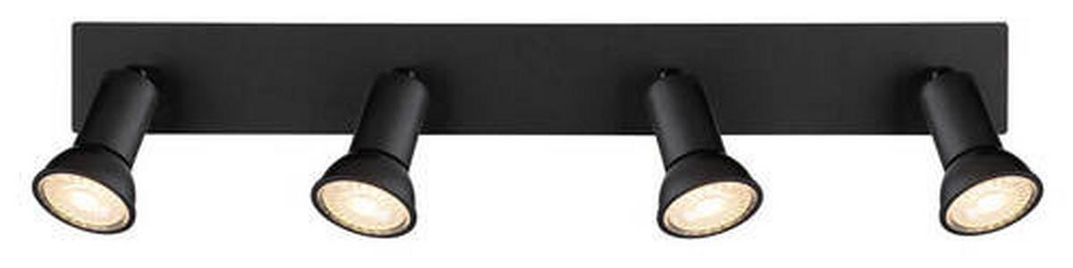 Strahler Drew in Schwarz max. 35 Watt - Schwarz, Design, Metall (50/6/9cm) - Globo