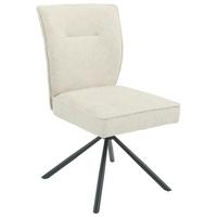 Stuhl Ellen Giga S Beige - Beige/Schwarz, MODERN, Textil/Metall (49/90,5/65,5cm) - Premium Living