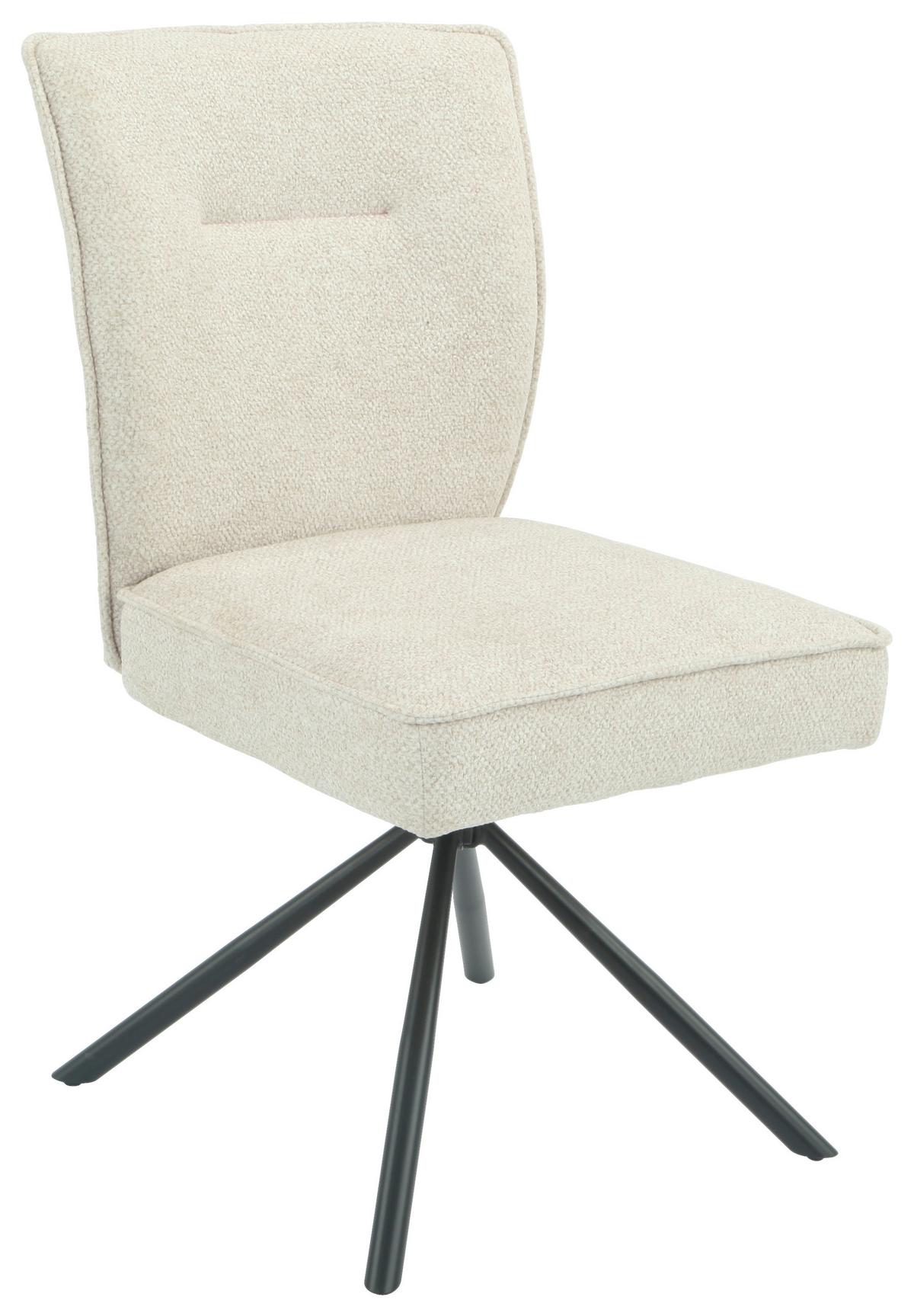 Stuhl Ellen Giga S Beige - Beige/Schwarz, MODERN, Textil/Metall (49/90,5/65,5cm) - Premium Living