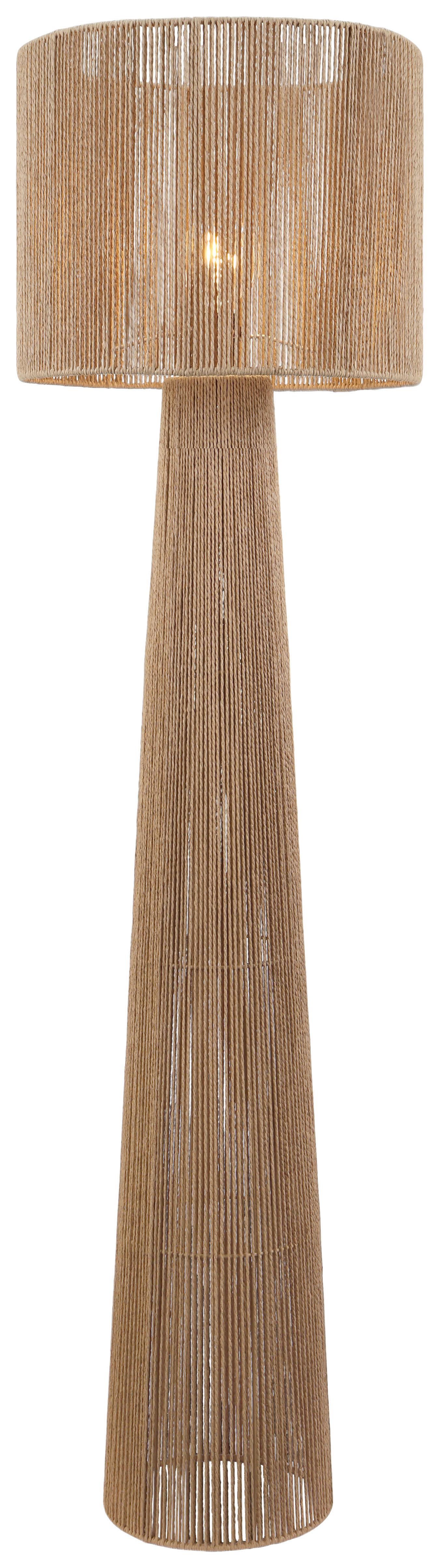 Stehleuchte Zitr Braun max. 25 Watt - Braun, MODERN, Papier/Metall (35/140cm)