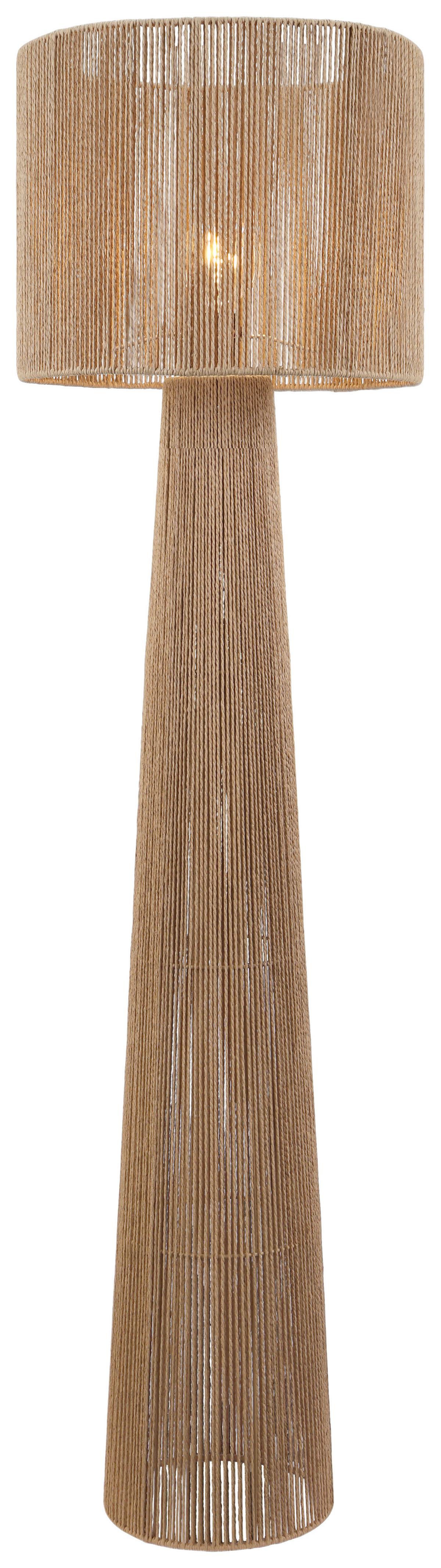 Stehleuchte Zitr Braun max. 25 Watt - Braun, MODERN, Papier/Metall (35/140cm)