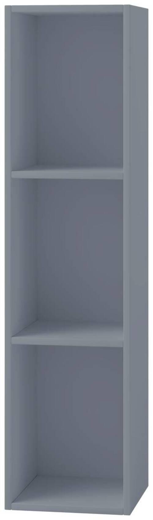 Schallplattenregal Platto in Grau, 3-fach - Grau, Basics, Holzwerkstoff (34/107/30cm) - MID.YOU