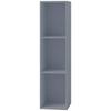 Schallplattenregal Platto in Grau, 3-fach - Grau, Basics, Holzwerkstoff (34/107/30cm) - MID.YOU