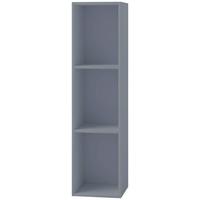 Schallplattenregal Platto in Grau, 3-fach - Grau, Basics, Holzwerkstoff (34/107/30cm) - MID.YOU