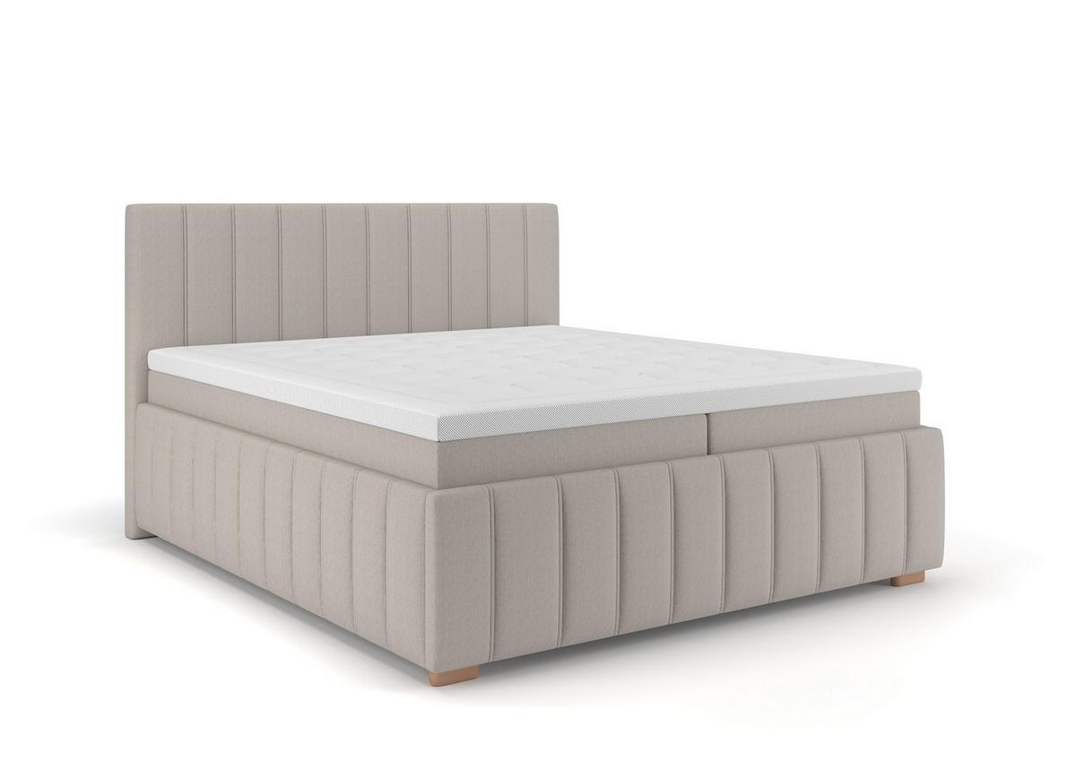 Box Ágy Pretty - bézs, Konventionell, faalapú anyag/textil (160/200cm) - Mömax