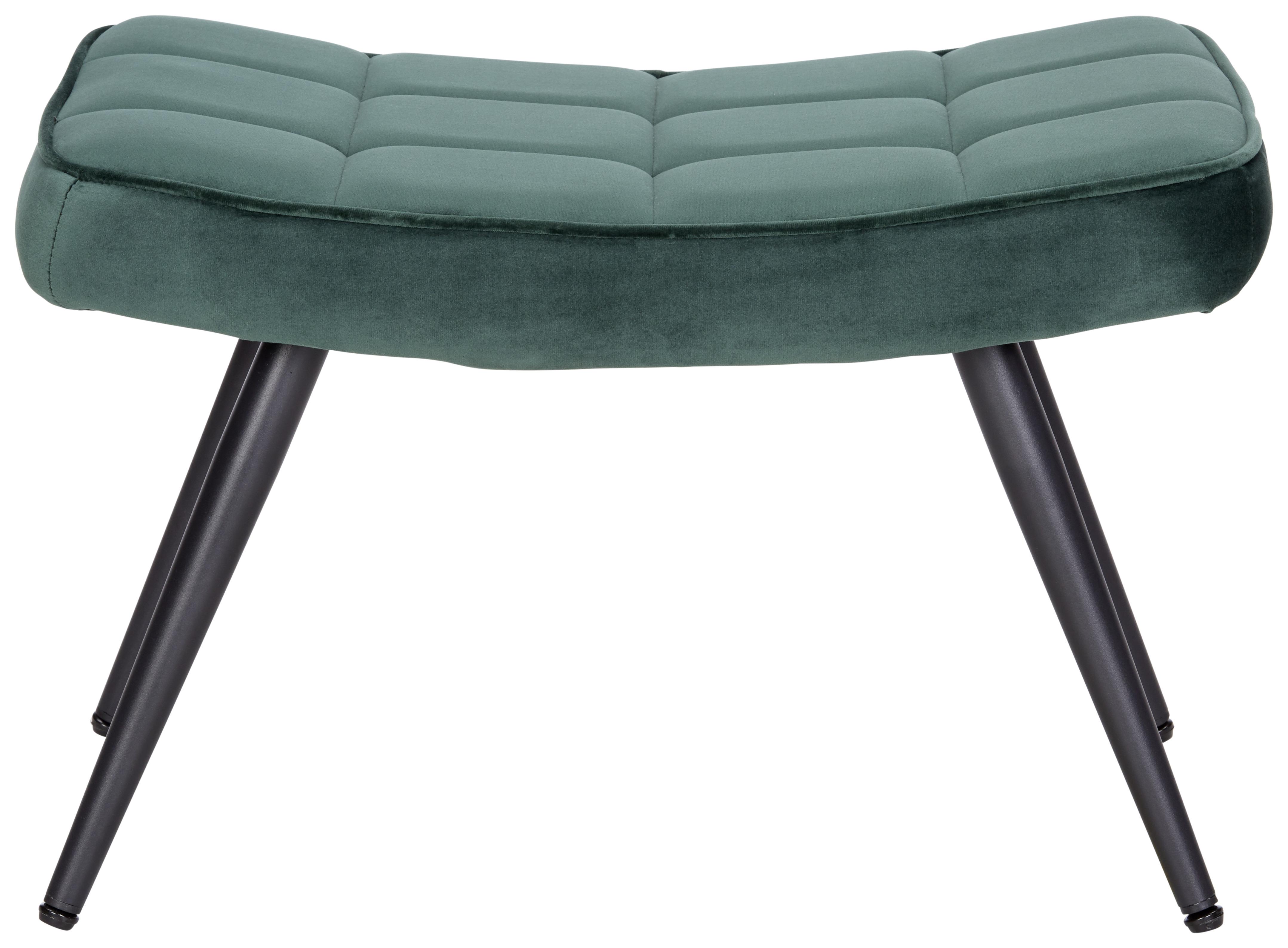 Ülőke Gunbor - Zöld/Fekete, modern, Fém/Textil (39/39/59cm) - Modern Living